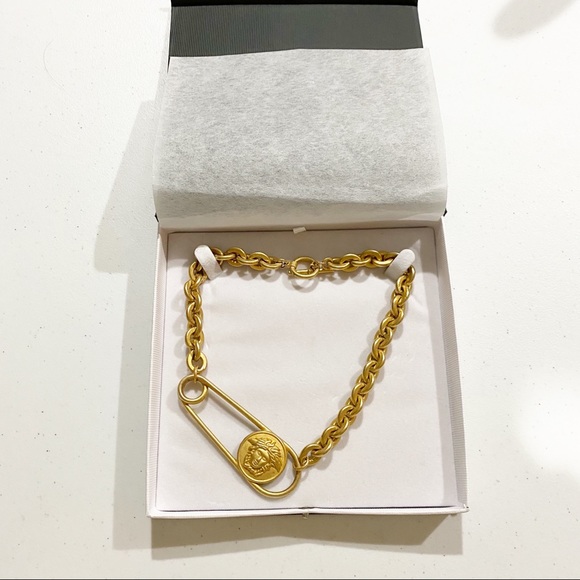 VINTAGE VERSACE Gold Choker Chain Necklace - Picture 3 of 7